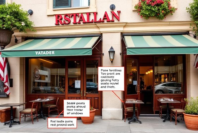 Protezione aree esterne ristorante da infestanti