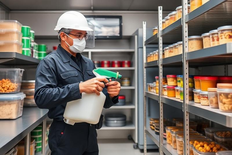Trattamento disinfestazione sicuro in cucina professionale