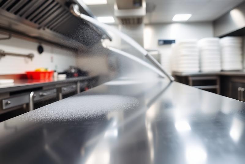 Sanificazione superfici acciaio inox cucina